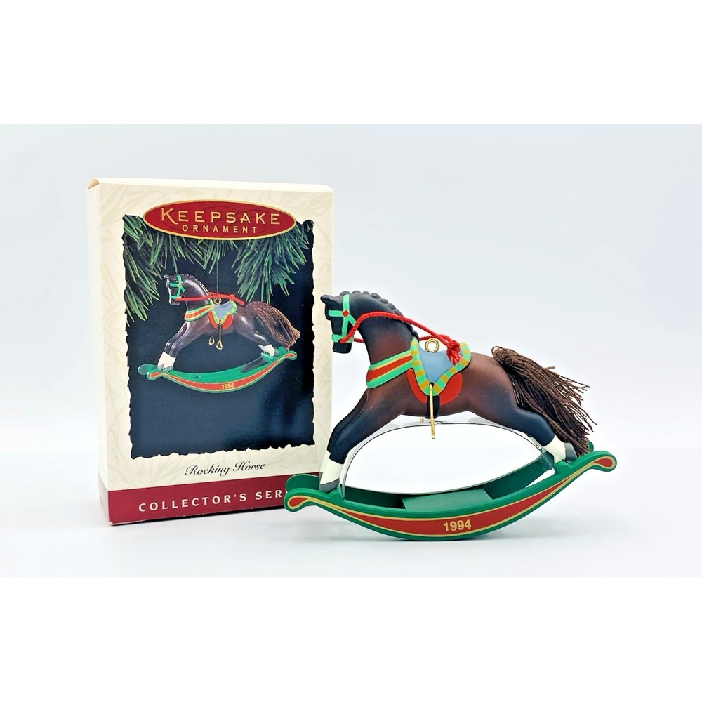 1994 (14th) Rocking‎ Horse Hallmark Keepsake Vintage Christmas Ornament QX5016